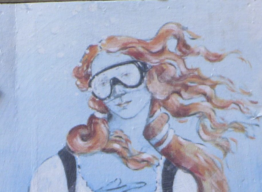 Street art in Florence: de duikbrillen van Blub