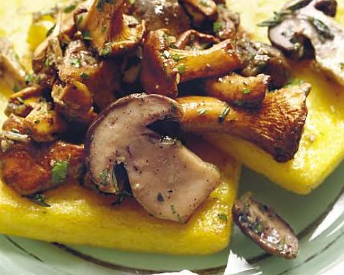 Recept: paddestoelen met polenta