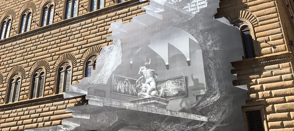 Kunstinstallatie in Florence – La Ferita van JR