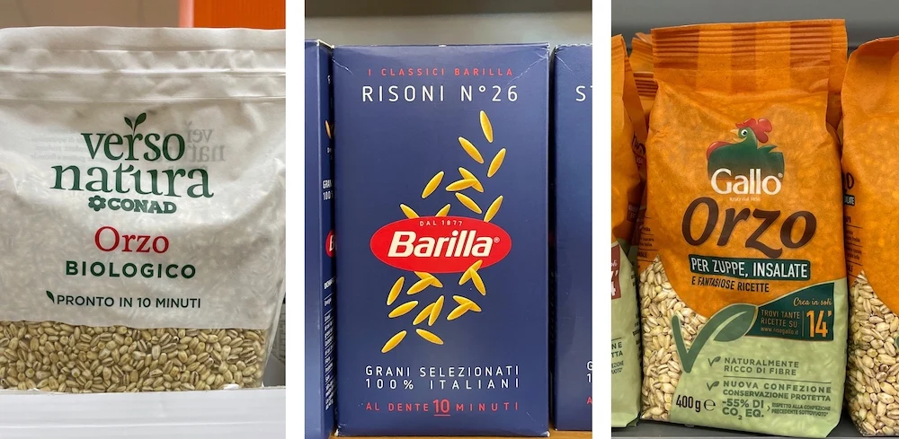 Orzo vs. risoni