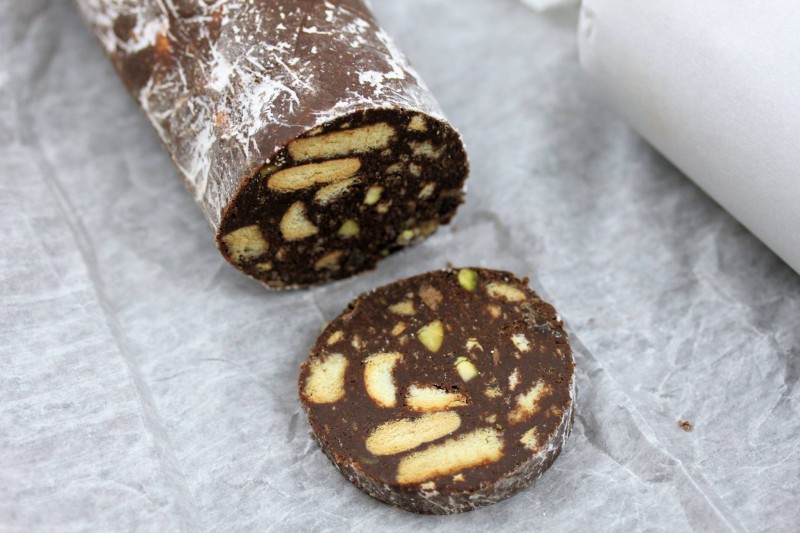 Italiaans dessert: salame di cioccolato