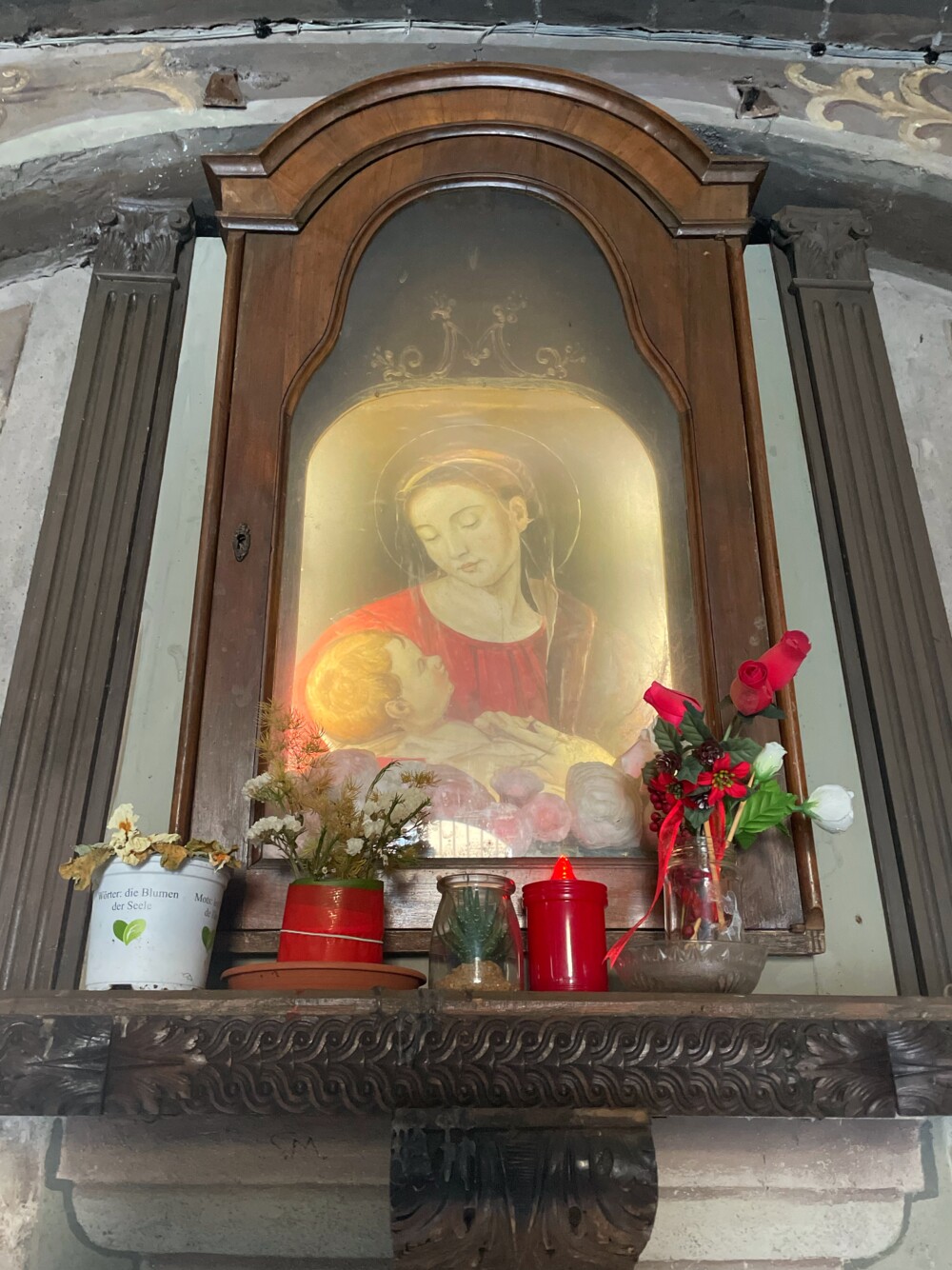 Verborgen plekken in Rome – Madonna-schildering in de Passetto del Biscione